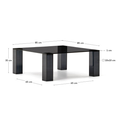 Журнальный столик La Forma Adularia 85 x 85 x h35 см, тёмно-серый