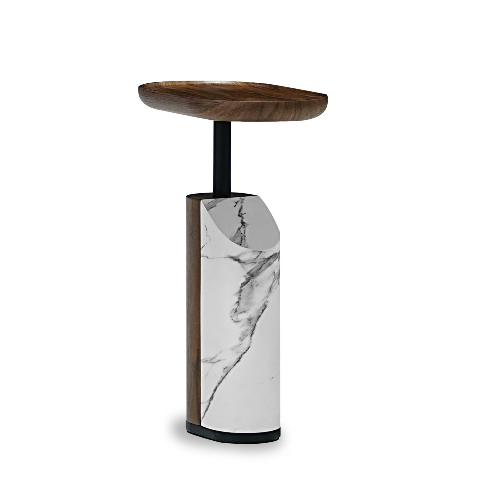 Приставной столик Mod Interiors Tishina By Sergey Tregubov 40 x 24,7 x h57 см, шпон ореха