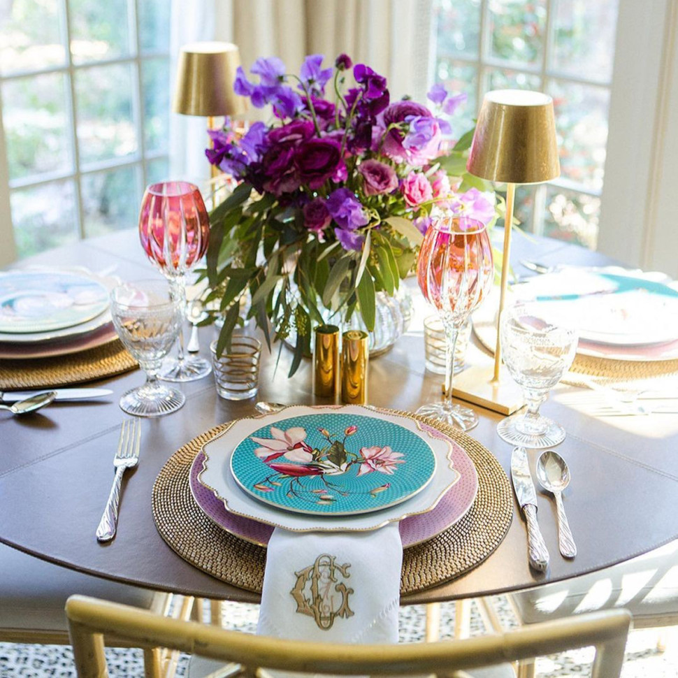 Комплект тарелок салатных Raynaud Tresor Fleuri, диаметр 22 см, 4 шт