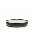 Комплект из 2-х салатников (малые) Serax DE, диаметр 18,5 x h4,2 см, чёрный, кремовый, фарфор