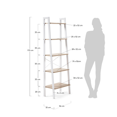 Стеллаж La Forma State 56 x 32 x h172 см, белый
