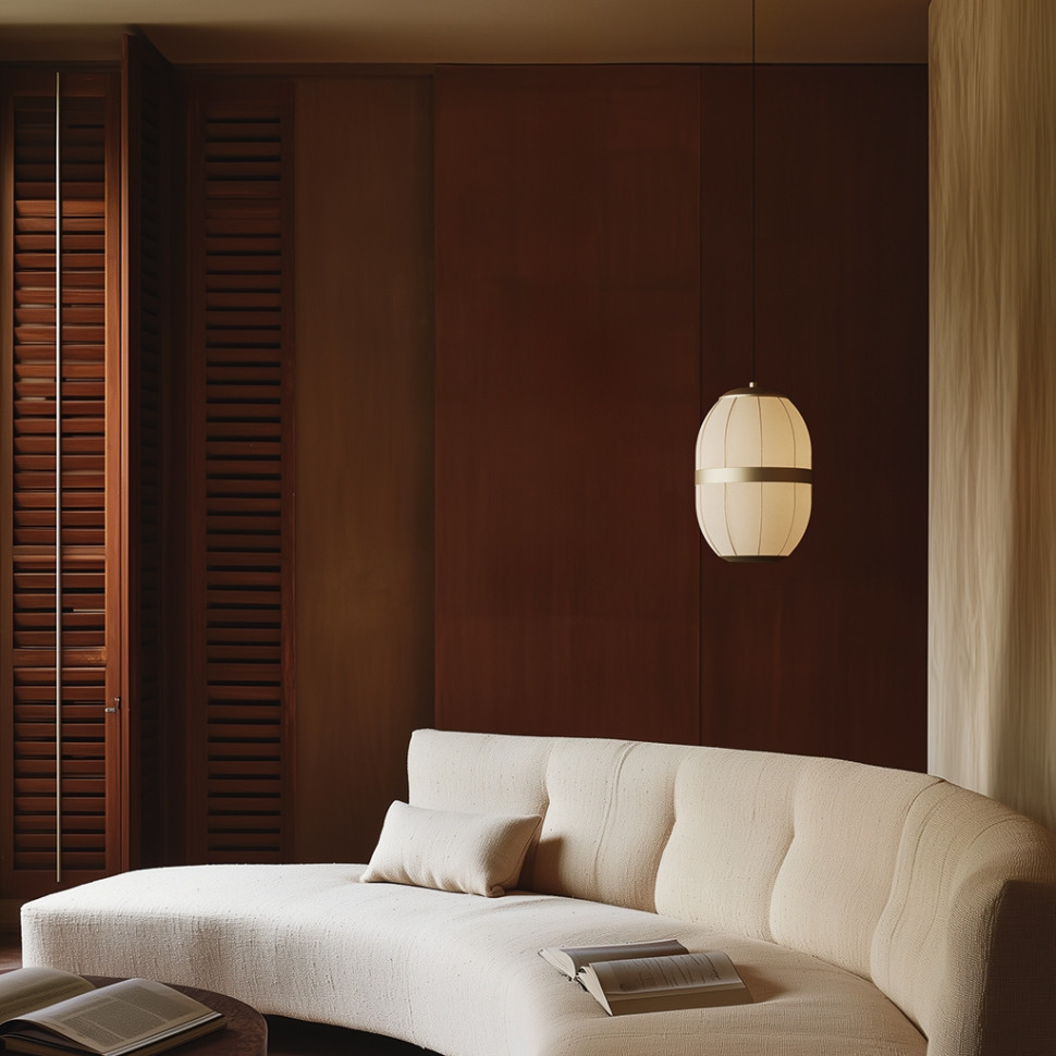 Подвесной светильник Aromas del Campo Pull C1249, диаметр 30 x h350 см, матовый чёрный, состаренное золото - материал