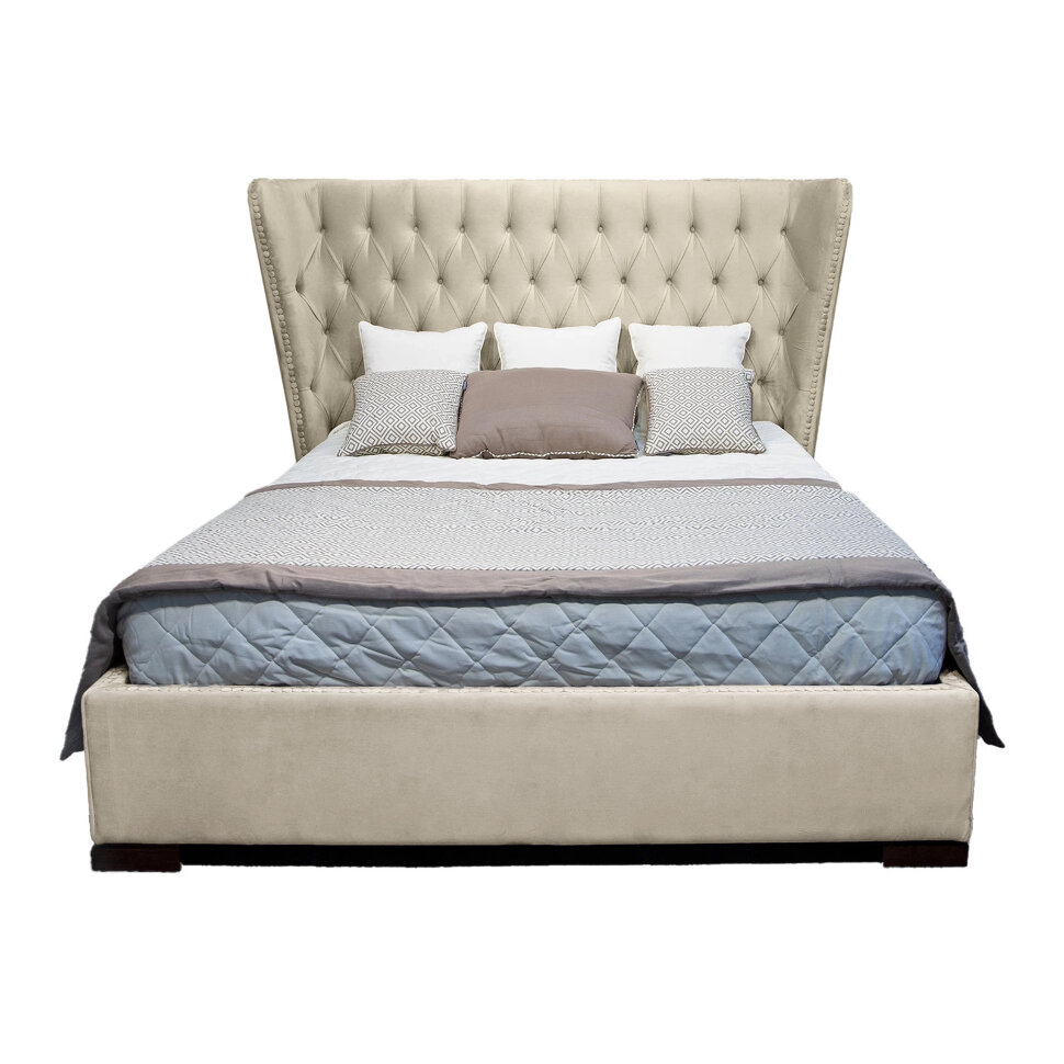 Кровать Fratelli Barri Selection 220 x 224 x h143 см, молочный велюр - фото товара