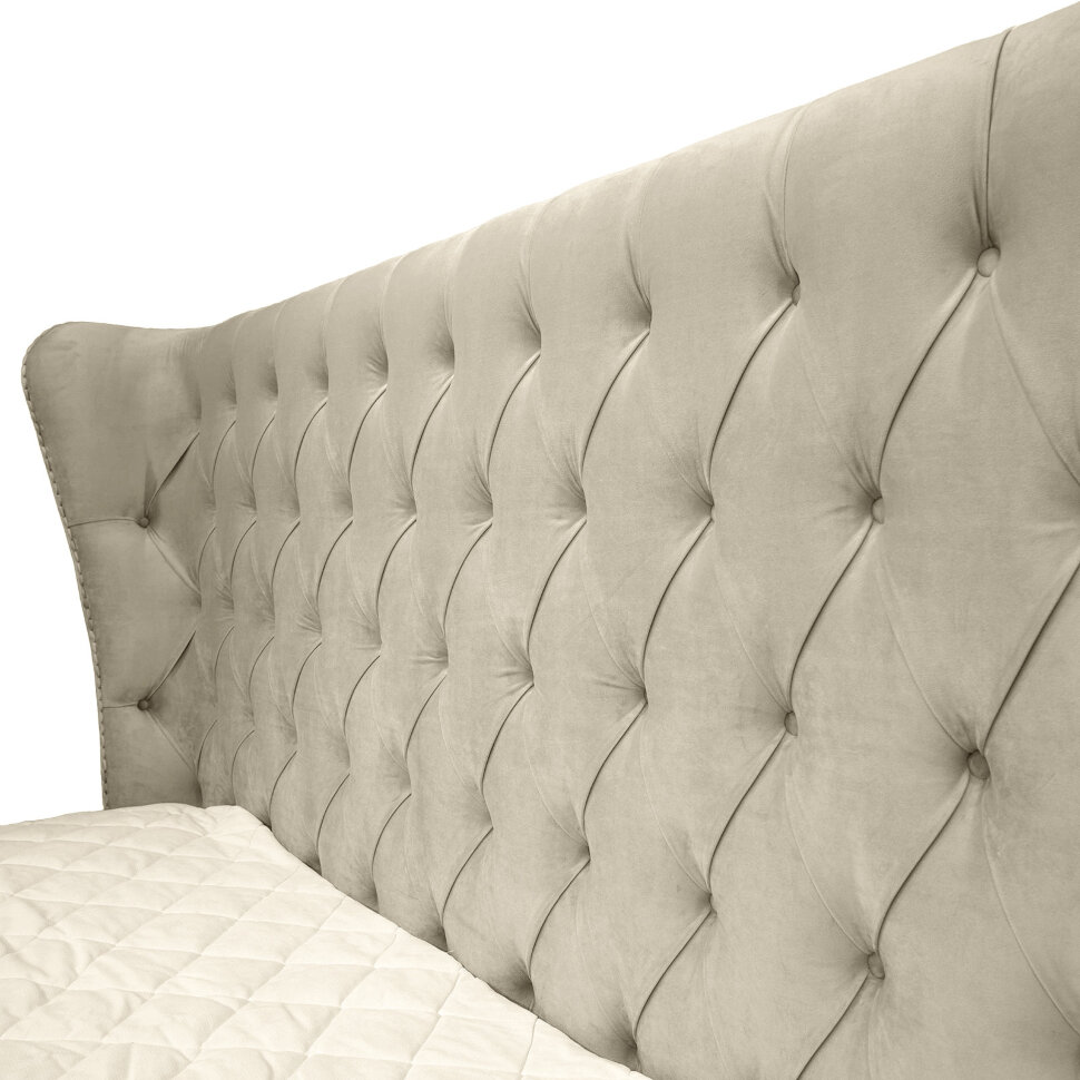 Кровать Fratelli Barri Selection 220 x 224 x h143 см, молочный велюр - материал