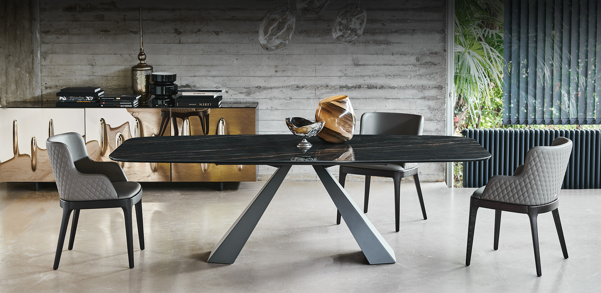 Стол в столовую Cattelan italia Eliot Keramik