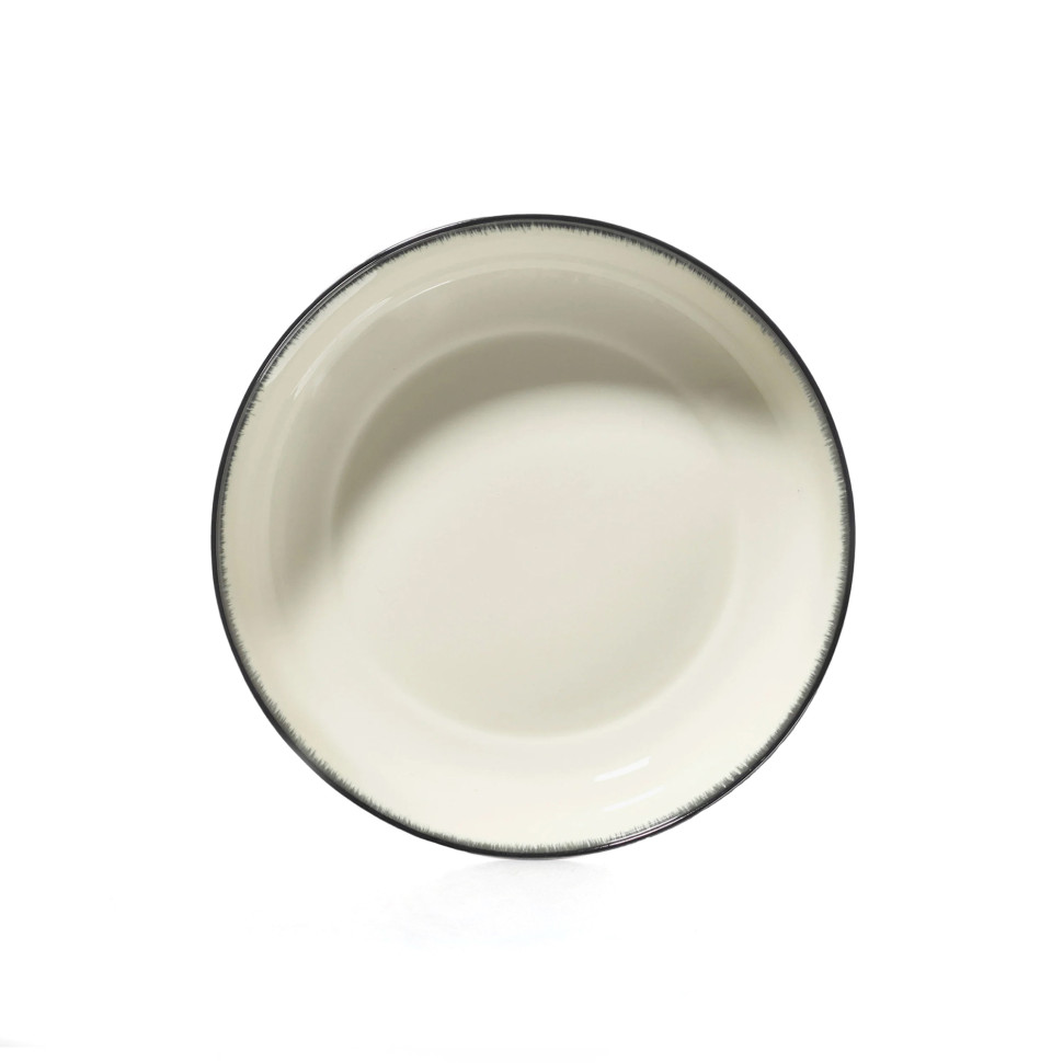 Комплект из 2-х салатников Serax De, диаметр 15,5 x h4,2 см, чёрный; кремовый, фарфор