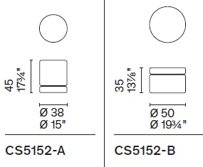 Размеры Журнальный стол Calligaris Bambù CS5152