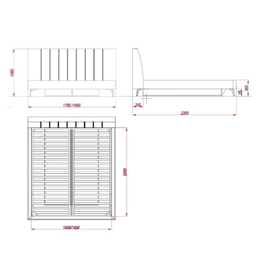 Кровать с подъемным механизмом Kinetic Mod Interiors Selection 198 x 230 x 106h nc109897