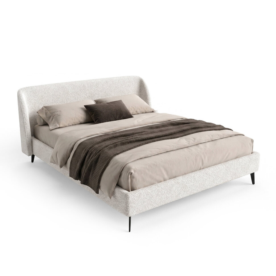 Кровать Mod Interiors Палома Альто 206 x 212 x h94 см, ткань букле Candy 101 Cream - материал