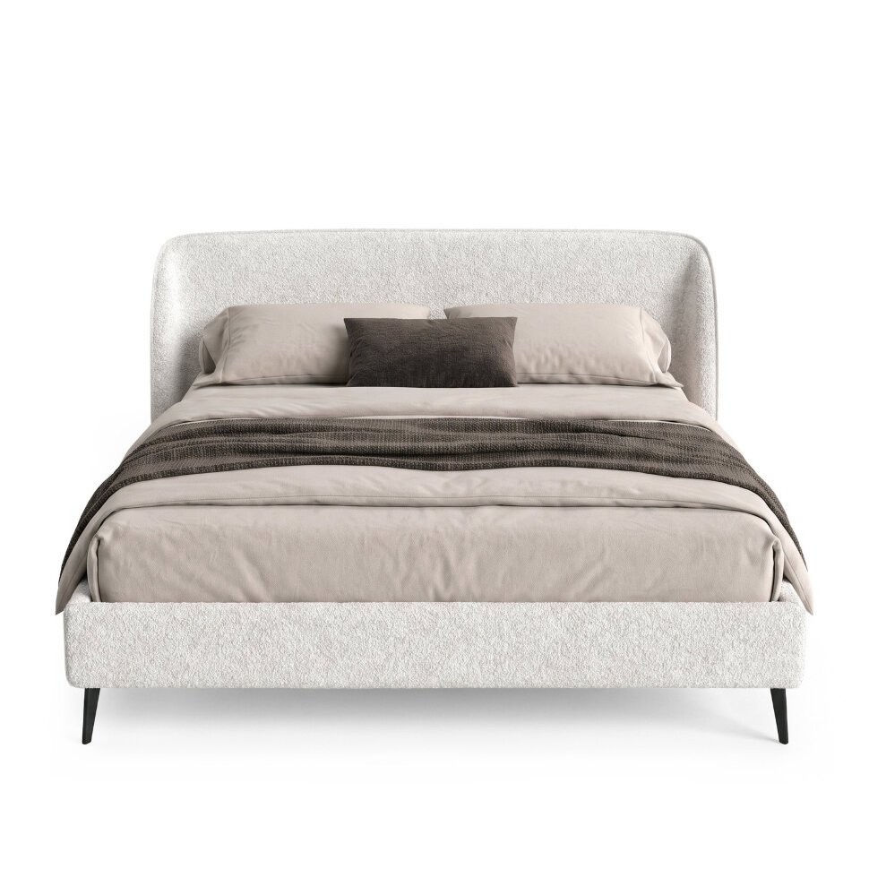 Кровать Mod Interiors Палома Альто 206 x 212 x h94 см, ткань букле Candy 101 Cream - стиль