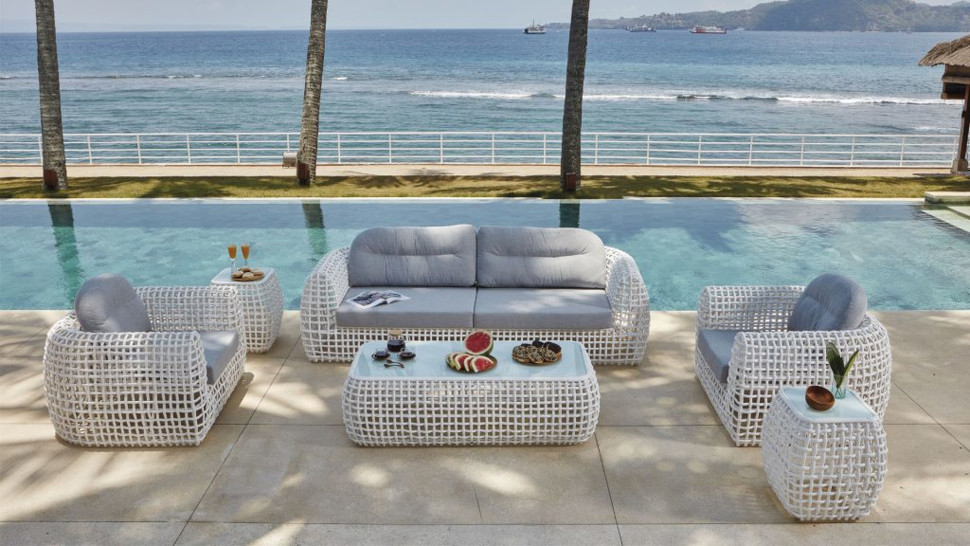 Диван Skyline Design Dynasty 250 x 106 x h69 см, искусственный ротанг - стиль