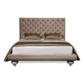 Кровать с решёткой Fratelli Barri Selection 201 x 220,6 x h150,2 см, бежевый велюр