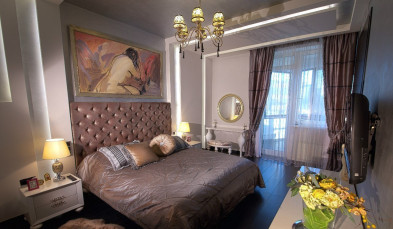Кровать с решёткой Fratelli Barri Selection 201 x 220,6 x h150,2 см, бежевый велюр