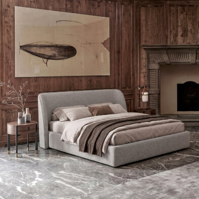 Кровать Mod Interiors Палома 226 x 212 x h102 см, ткань Candy 106 Cocoa