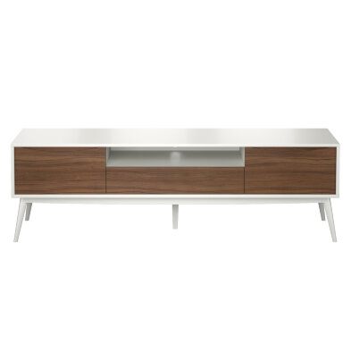 Тумба под телевизор Mod Interiors Sevilla 180 x 45 x h55 см, шпон ореха и белый лак
