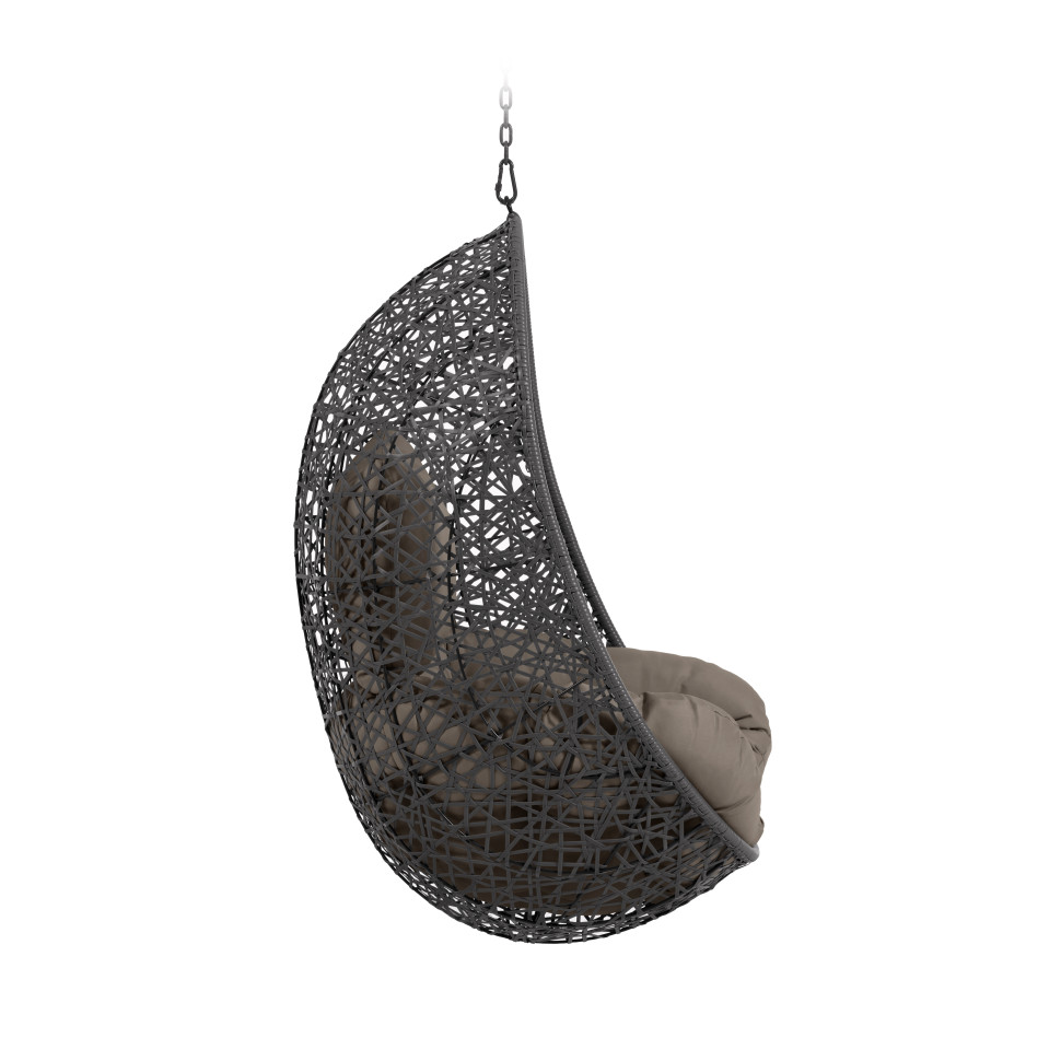 Подвесное кресло La Forma Florina 86 x 64 x h120 см, тёмно-серое - стиль