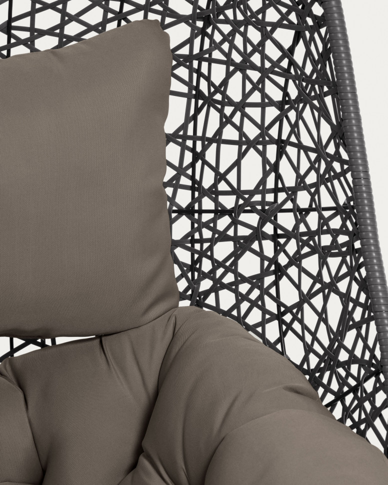 Подвесное кресло La Forma Florina 86 x 64 x h120 см, тёмно-серое