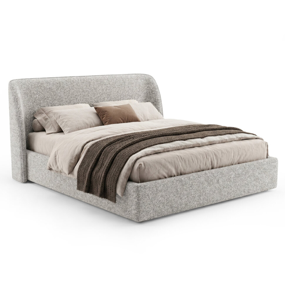 Кровать Mod Interiors Палома 186 x 212 x h102 см, ткань букле Candy 106 Cocoa - фото товара