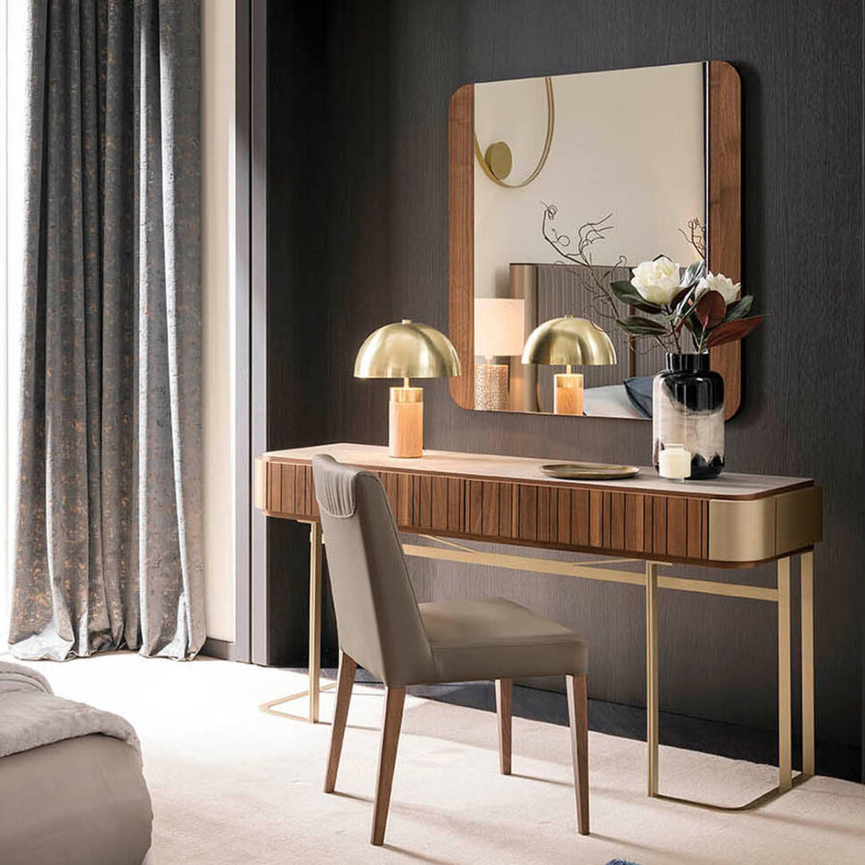 Стул Alf Italia Hera 51 x 57 x h87 см, орех, серая экокожа - фото товара