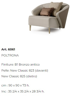 Размеры Кресло Bizzotto Italia Wave 6061