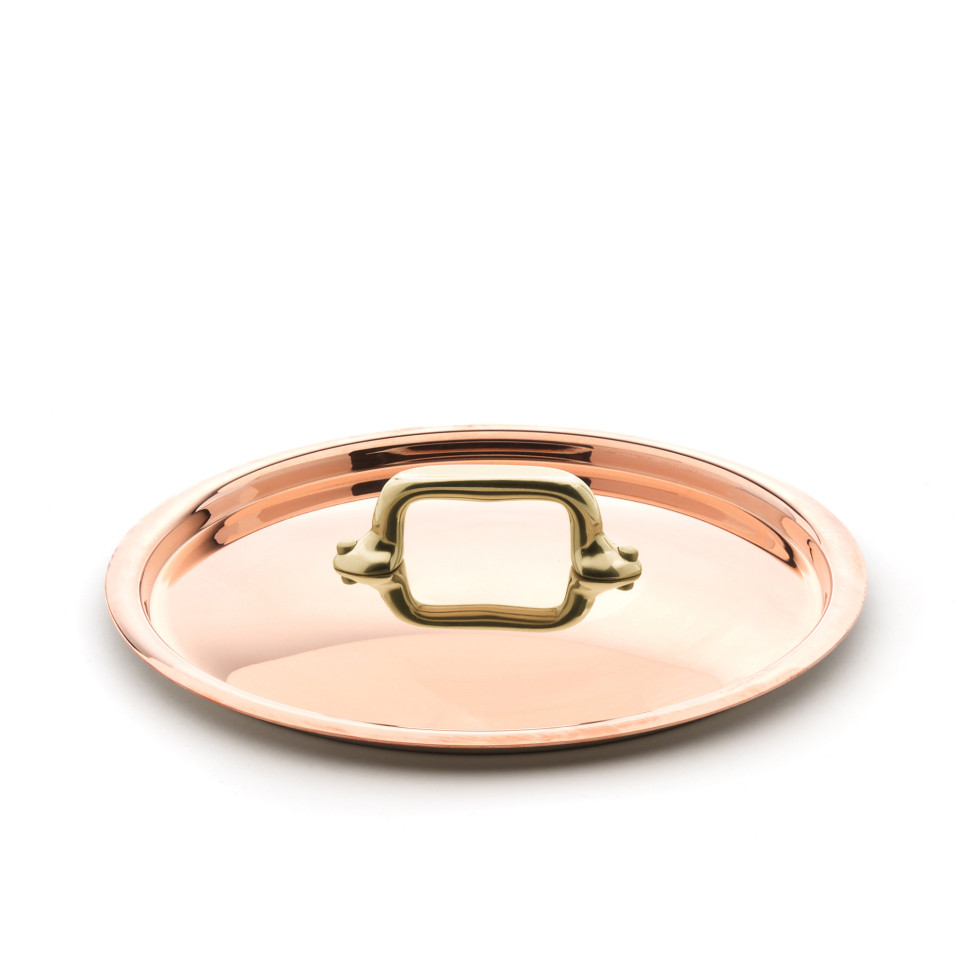 Сковорода с крышкой Mauviel M'150B M'HERITAGE, 3 л, диаметр 24 см, нержавеющая сталь, медь, бронзовая ручка