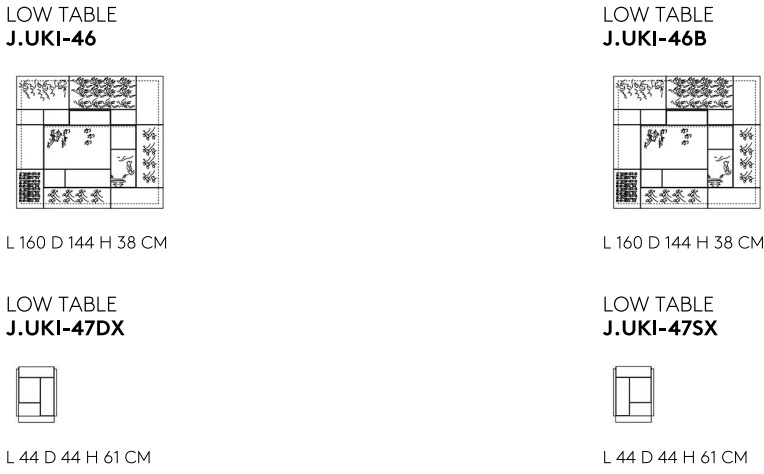 Размеры Журнальный стол Jumbo Collection Ukiyo