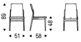 Размеры Стул в столовую Cattelan italia Ginevra