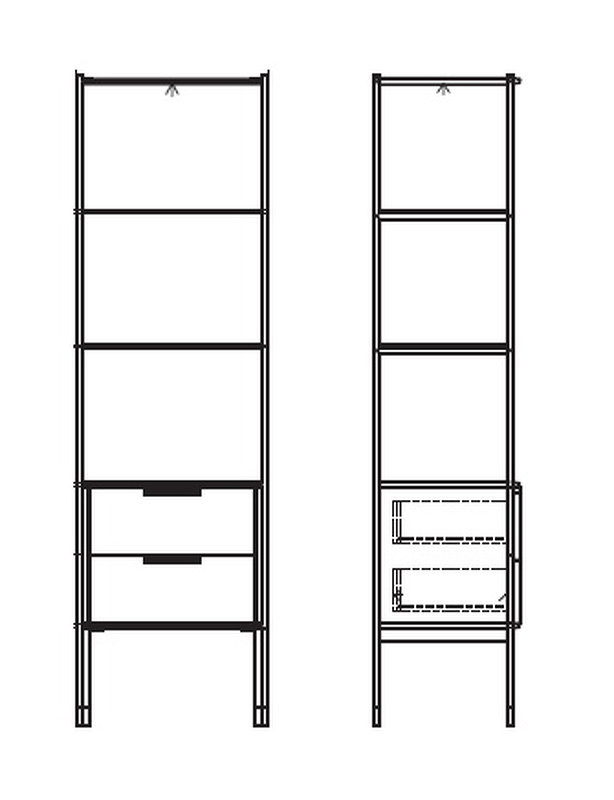 Витрина Mod Interiors Benissa 59 x 45 x 200h nc67279
