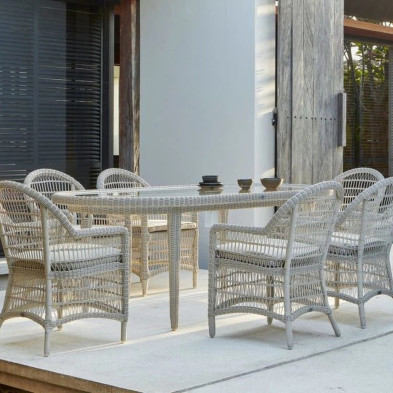 Обеденный стол Skyline Design Arena 160 x 100 x h75 см, искусственный ротанг