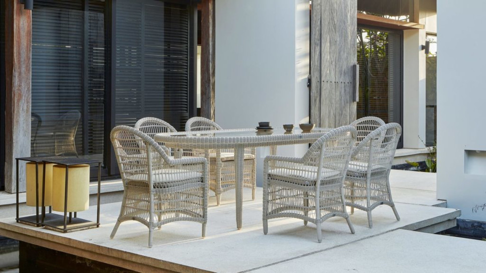 Обеденный стол Skyline Design Arena 160 x 100 x h75 см, искусственный ротанг - фото товара