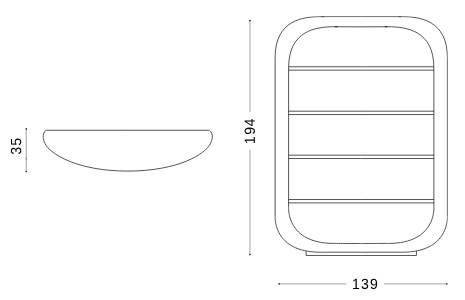Размеры Стеллаж Eforma Polifemo bookcase