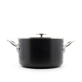 Кастрюля с крышкой Mauviel M'STONE 3 6,4 л с антипригарным покрытием Eclipse, чёрный алюминий