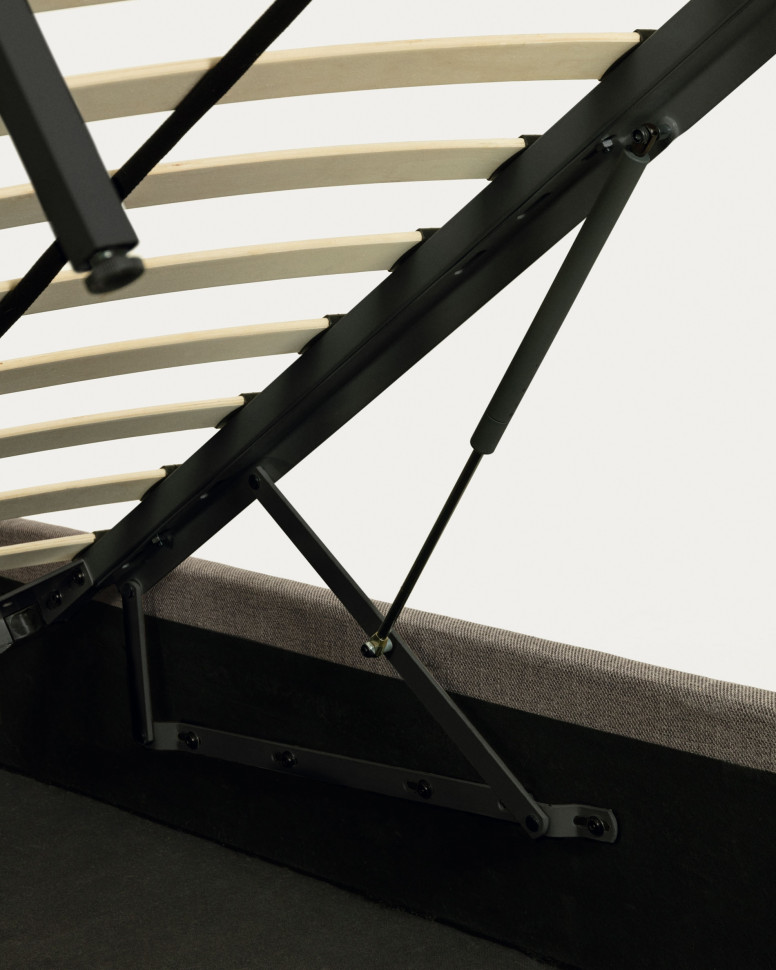 Кровать La Forma Nahiri 171 x 215 x h90 см, серая, с подъёмным механизмом