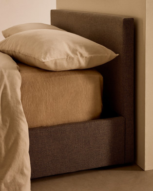 Кровать La Forma Nahiri 171 x 215 x h90 см, серая, с подъёмным механизмом