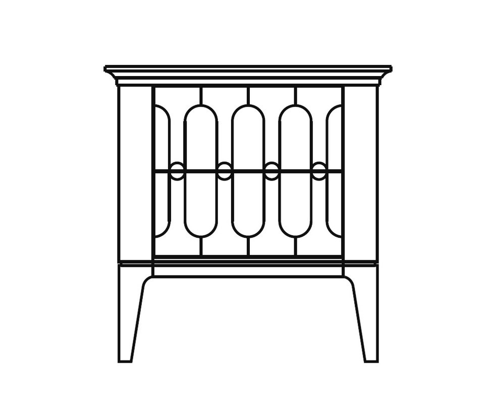 Прикроватная тумбочка Mugali By P.Espejo Maria 55 x 42,5 x 65,1h nc90068