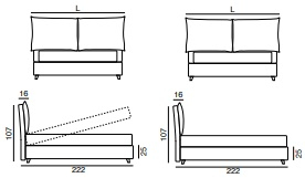 Размеры Кровать двуспальная Twils Blanca Размеры Кровать двуспальная Twils Blanca