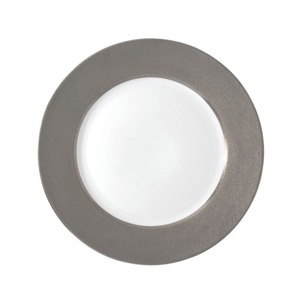 Тарелка сервировочная Raynaud Assiettes de Presentation, диаметр 31 см, платиновый гранит, золотой кант, фарфор