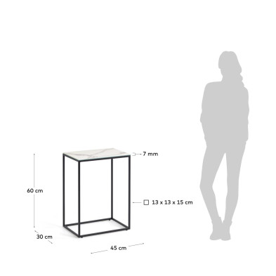 Журнальный столик La Forma Rewena 45 x 30 x h60 см, белый