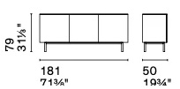 Размеры Буфет Calligaris Universal CS6096-1al