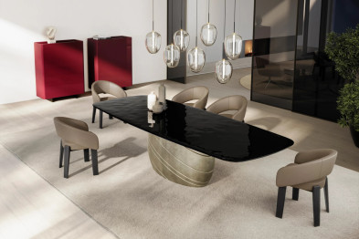 Стол Eforma Giove top cristallo