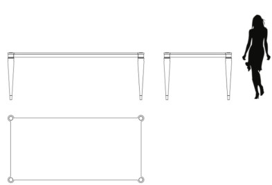 Обеденный стол Lloyd Fratelli Barri Lloyd 219 x 109 x 76h nc89785