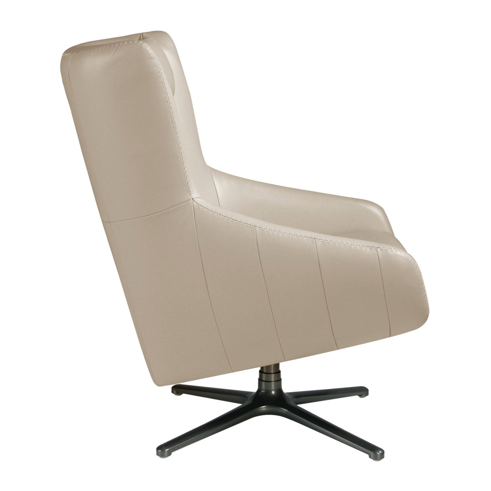 Поворотное кресло Angel Cerda 5090 A1001-M5652 76 x 90 x h100 см, бежевое, с кожаной обивкой