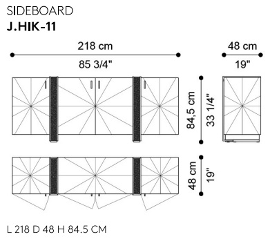Размеры Буфет Jumbo Collection Hikari