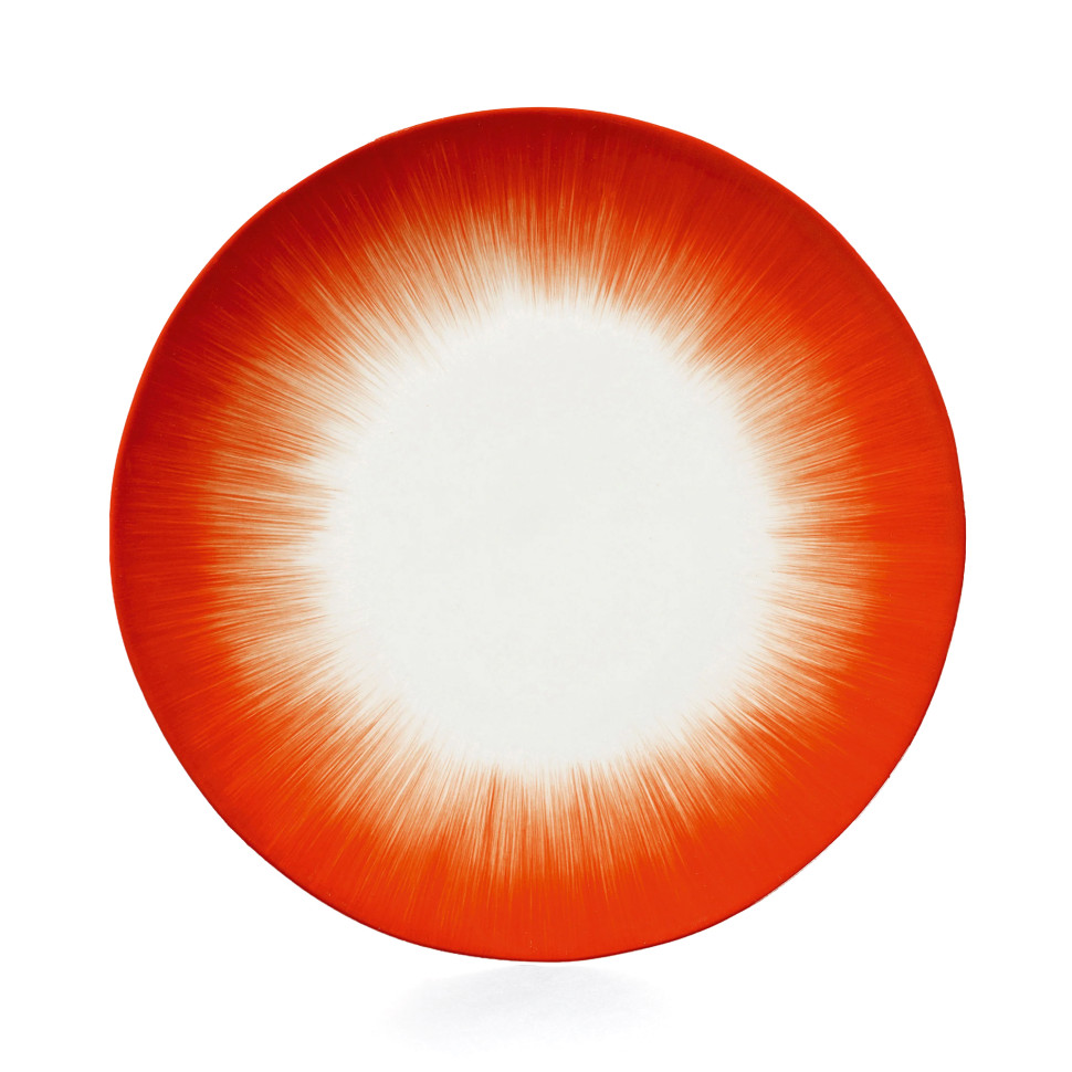 Комплект из 2-х подстановочных тарелок Serax DE, диаметр 28 см, красный, кремовый, фарфор