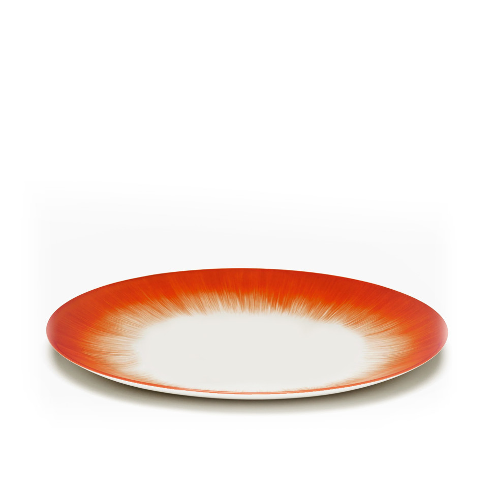 Комплект из 2-х подстановочных тарелок Serax DE, диаметр 28 см, красный, кремовый, фарфор