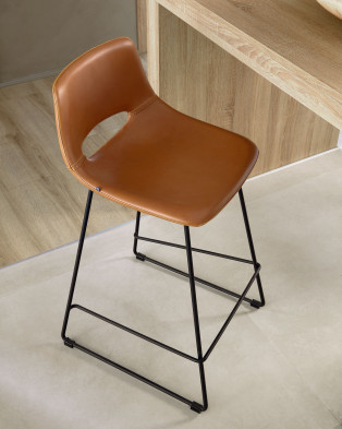 Полубарный стул La Forma Ziggy 47 x 50 x h89 см, коричневый