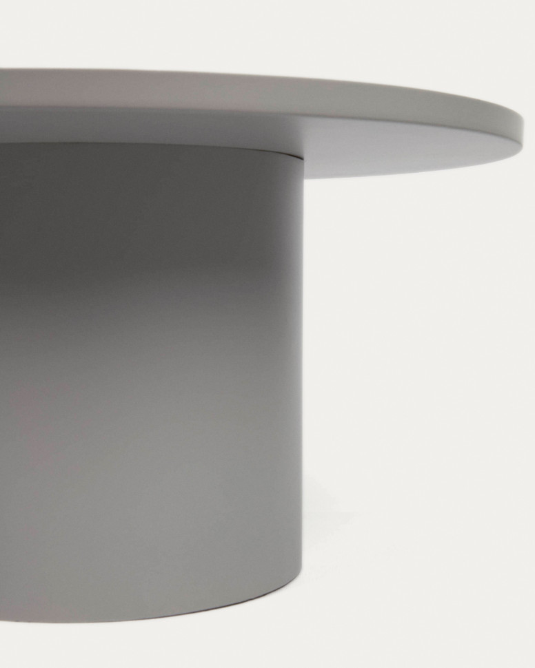 Журнальный столик La Forma Fleksa диаметр 72 x h36 см, серый металл