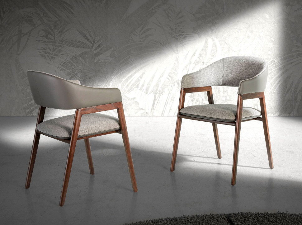 Стул Angel Cerda 4091 55 x 58 x h79 см, серый, орех