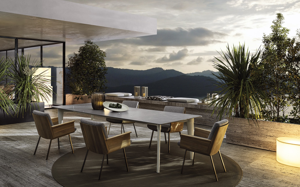 Стул Minotti Daiki Outdoor - материал