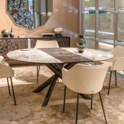 Обеденный стол Style Round Tonin Casa Modern News 140/190 x 140 x 75h nc110700